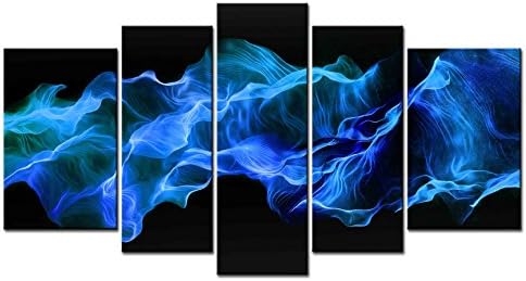 Canvas Print Wall Art Painting - 5 sets pictures of Blue Smoke Paintings - The Picture For Living Room Decoration,City Pictures Photo Prints On Canvas