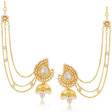 iTrends Ethnic Gold Plated Jhumki Earrings for Women & Girls ITJ0032