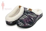 MOXO Women's Wool Plush Fleece Lined bedroom Slippers (40-41) EUR