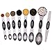 Ponsey Magnetic Measuring Spoons Set-Kitchen Measuring Spoon Stainless Steel Dual Sided Stackable Teaspoon for Dry and Liquid (8Pcs), Black
