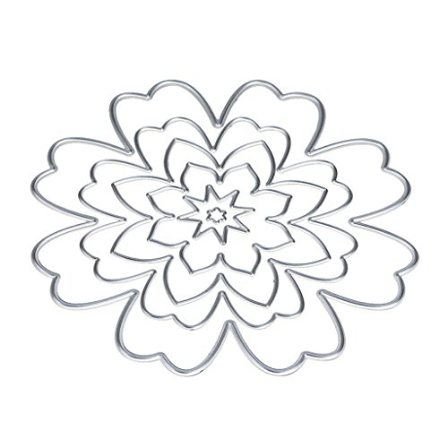 Sunsee Flower Heart Metal Cutting Dies Stencils DIY Scrapbooking Album Paper Card Craft (A) - Thumbnail 2