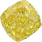 3 Ct Loose Lab-Grown Yellow Diamond – VVS1 Clarity, Cushion Cut, F Color, Certified Gemstone Ideal for Engagement Rings and Fine Jewelry