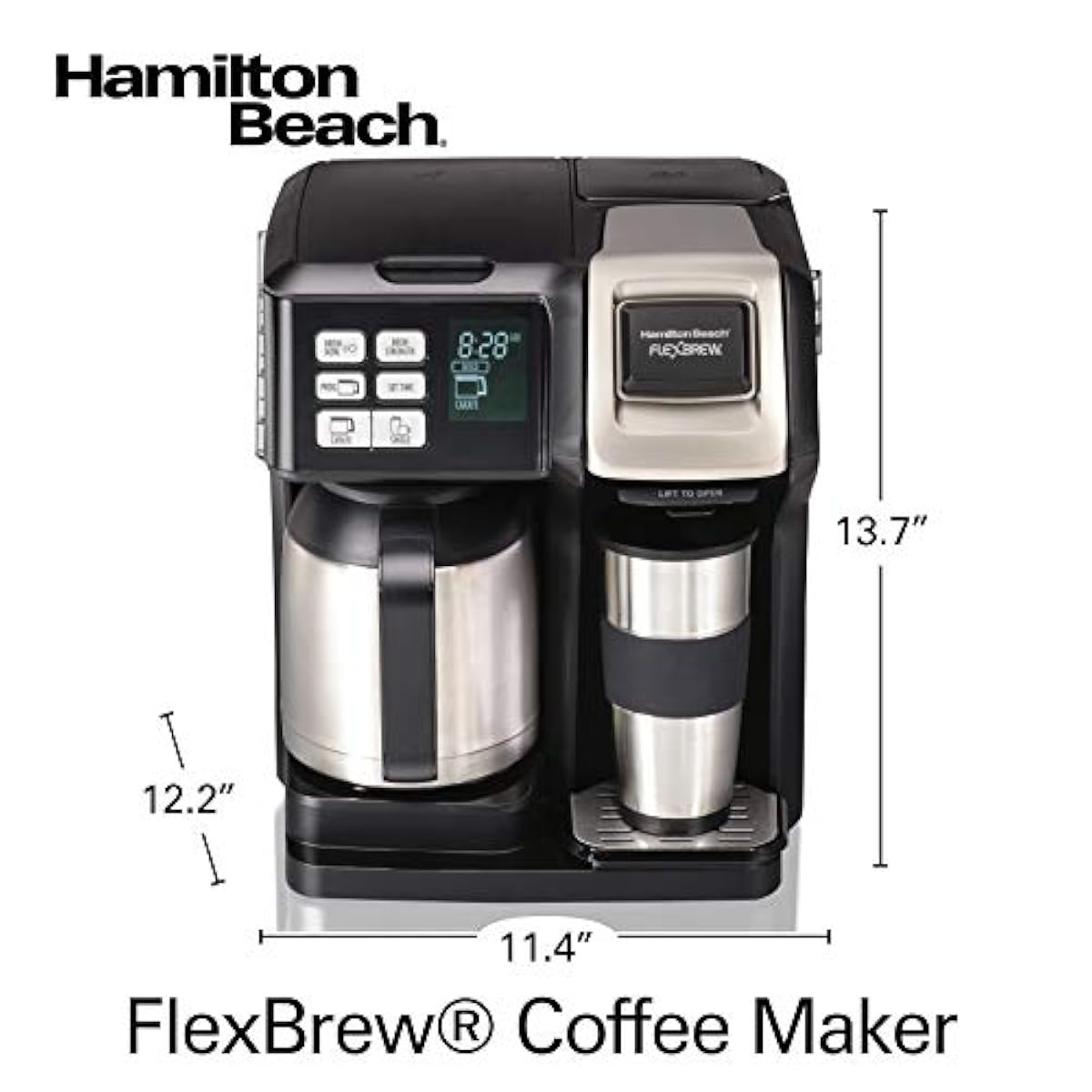 Hamilton Beach FlexBrew Thermal Coffee Maker Single Serve & Full 10 Cup Pot eBay