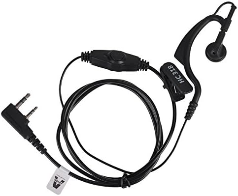 AIRSN Earpiece for Kenwood Two Way Radio,G Shape 2 Pin Headset for Walkie Talkie