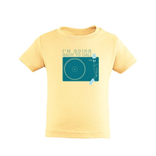 I'm Going Back to Cali Retro Short Sleeve Vintage Kids Tee With Turntable