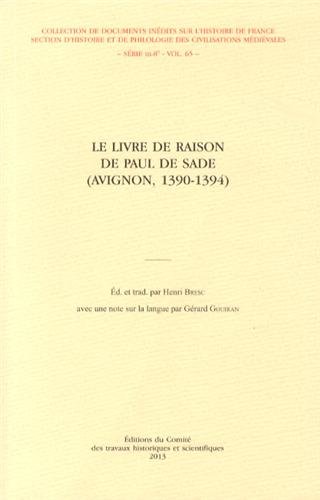 Le  livre de raison de Paul de Sade