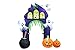 BZB Goods 9 Foot Tall Halloween Inflatable Castle Archway with Pumpkins Spider Ghosts Cauldron LED Lights Decor Outdoor Indoor Holiday Decorations, Lighted Yard Blowup, Lawn Blow Up Home Family Party