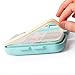 XINHOME Travel Pill Organizer Box, Natural Grain Fiber Travel Pill Case with 6 Compartments to Hold Vitamins, Fish Oil, Supplements and Medication (Light Blue)