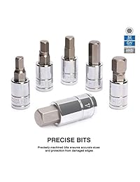 Casoman   Juego de llaves de vaso hexagonales de 32 piezas, acero S2, SAE y métrica, kit de herramientas de enchufe Allen, 5 64 pulgadas a 3 4 pulgadas, 0.079 in a 0.748 in