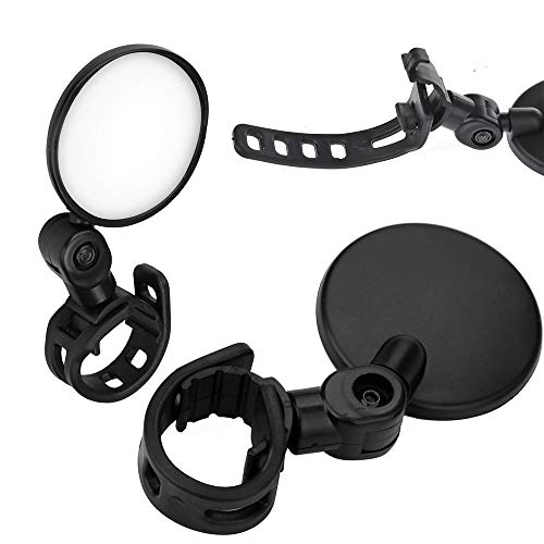 Hide on Bush Handlebar Bike Mirror, Universal Mini Rotaty Rearview Safe