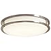 EV1410LED-BN Ceiling Light, LED Flushmount, Brushed Nickel with White Lens