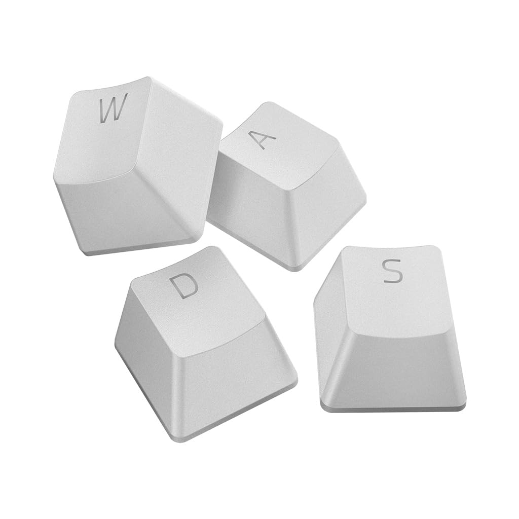 Razer Doubleshot PBT Keycap Upgrade Set for Mechanical & Optical Keyboards: Compatible with Standard 104/105 US and UK layouts - Mercury White