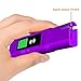 Digital pH Meter - Pocket Size - pH Pen Tests Household Drinking Water, Aquarium, Swimming Pools, Hydroponics, Water Quality, with ATC, 0-14 pH Measuring Range with 6X pH Buffer Powders. Purple