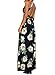 ZESICA Women/'s Halter Neck Floral Print Backless Split Beach Party Maxi Dress,Dark Blue,Large