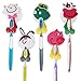 Sealive 5pcs Cartoon Kids Toothbrush Holder - 8pcs Toothpaste Tube Squeezer Dispensers Included - Animals Kids Wall Mount Toothbrush Holder Set Suction Hooks For Motivating Your Kid To Brush Teeth