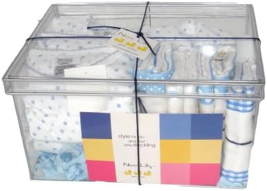 Noa Lily Large Layette Gift Set, Blue Dot, 6 Months