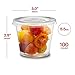 Plastimade Clear Disposable Plastic Portion Cups With Lids (100 Sets - 5.5 Oz) - Condiment, Sauce/Dip/Dressing, Souffle & Jello Shot Cups for Thanksgiving