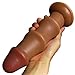 ke Penis Design Sex Toys Suction Cup Women Masturbation Couple Flirt(Brown)