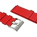 Wearable4U Quick Release Silicone Rubber Watchbands 18mm, 20mm, 22mm and choice of 15 colors (Red, 18 mm)