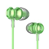 UiiSii US60 Bamboo Earphones In-ear Earbuds Headphones with Microphone Corded Headset (Green)