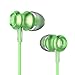 UiiSii US60 Bamboo Earphones In-ear Earbuds Headphones with Microphone Corded Headset (Green)
