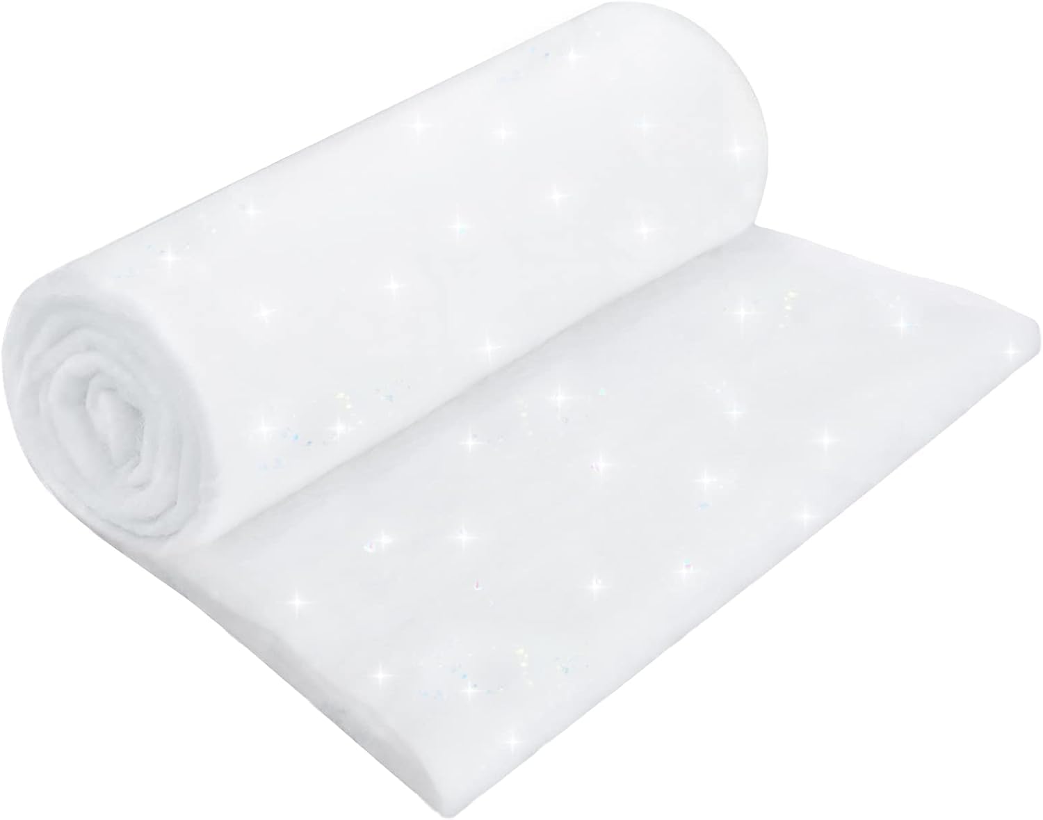 Artificial Snow - Christmas Glitter Snow Blanket, Fake Snow Blanket Roll Indoor Decoration Artificial Snow Blankets Set for Winter Wonderland Christmas Village Wall Tree Xmas Backdrop Party Decor (0.8 * 2.4M)