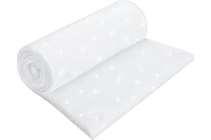 Pextian Fake Snow Blanket, Glittered Snow for Christmas Village, Artificial Snow Cover Blanket, Christmas Snow Sheets for Decorating (1.3 x 9.8Ft)