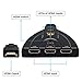 HDMI Switcher 4K,3 Port Switch with Pigtail HDMI Cable, Supports 4K, Full HD 1080p, 3D,for HDTV,PC,Projector,PS3,Xbox,STB,Blu-ray DVD Players,4k TV etc.