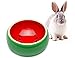 Mkono No-Tip Ceramic Rabbit Food Bowl Feeder for Guinea Pig, Watermelon