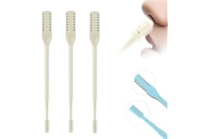 PETUPS 2-in-1 Nasal Hair Cutter, 2024 New Double Sided Nose Hair Knife, Portable Manual Nose Hair Removal Tool, 360 Degree Rotating Manual Nose Hair Trimmer for Women Men (White-3PCS)