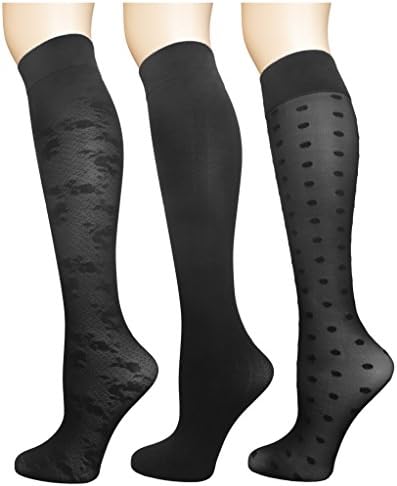 Aura Borealis Womens Graduated Compression Pattern Trouser Socks 15-20 MMhg.