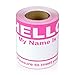 100 Name Tags (2-5/16 x 4 inch) Pink, Hello My Name Is Name Badge Tag Labels Stickers - 1 Roll