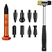 Paintless dent repair Tools - WHDZ Rods dent repair kit - PDR Rods Auto Body Dent Repair Hail Damage Removal Tools with Dent Hammer Tap Down PDR Rods Tool for Car Dent Ding Removal