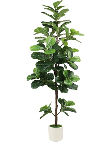 PEPEUNI Árbol Artificial 180CM Planta Artificial Decorativa Hogar, con Maceta Blanca y Musgo Artificial Realista, Ideal para Salones Oficinas Dormitorios