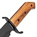 Timber Wolf ClaimStaker Bowie Knife and Sheath - 3Cr13 Stainless Steel Black Blade, Full-Tang, Wooden Handle - Length 12 1/2