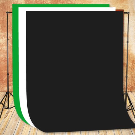 Fancierstudio Video and Photography Lighting Kit - 3 Muslin Backdrop Background Lighting Stand And Lighting Kit - (LS69BWG)