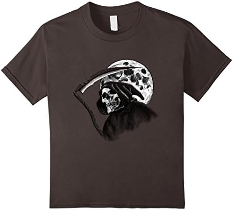 Kids Funny Halloween Grim Reaper T-Shirt 8 Asphalt