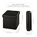 LANGRIA Folding Storage Ottoman Bench Foot Rest Stool,Faux Leather, 15X15 Inches, Espresso