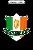 Composition Notebook: Griffin Irish Name Ireland Flag Harp Family  Journal/Notebook Blank Lined Ruled 6x9 100 Pages