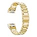 Oitom Stainless Steel Bands Compatilbe with Fitbit Charge 2,Premium Stainless Steel SS Metal Replacement Watch Band Strap for Smart Fitness Watch (Gold)