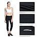 BALEAF Women's 3D Padded 3/4 Cycling Compression Tights Wide Waistband UPF 50+ Black Size M
