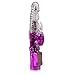 UZZO Sexy Rabbit Vibe for Women - Waterproof 360 Degree Rotating Rabbit Vibrator With Metallic Beads- Rechargeable Vibrating Wand