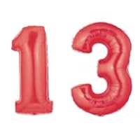 Grabo Giant 13th Red Number Balloons