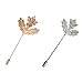 AngelShop Men Metal Brooch Pin Vintage Lapel Stick Pin Suit Tie Brooch Badge 2PCS