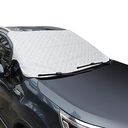 Windshield Snow Cover - Car Snow Cover,Windshield Ice Cover,Car Windshield Cover Waterproof Frost Cover Snow Ice Removal Winter Protector Cotton Thicker Snow Cover Fit for Most Vehicles