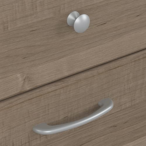 Bush Furniture Cabot L Shaped Computer Desk with Hutch, 60W, Ash Gray