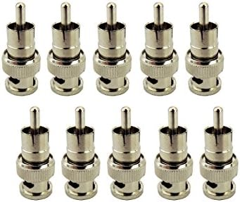Hosyl BNC Male to RCA Male Plug Adapters 10 Pack