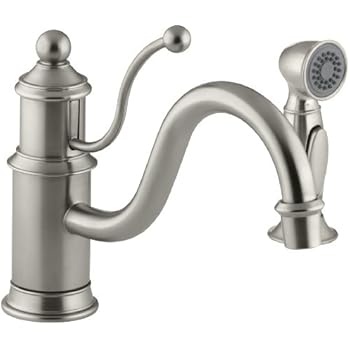 KOHLER K-169-BN Antique Single Control Kitchen Sink Faucet ...
