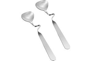 OFFIGAM Stainless Steel Coffee Stirring Spoons 2pcs for Honey Jam Dessert Practical Hanging Spoons for Home