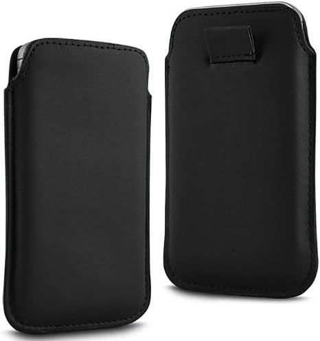 TWIN VALUE PACK - 2 x BLACK SUPERIOR PU SOFT LEATHER PULL FLIP TAB CASE COVER POUCH FOR NOKIA E72 BY N4U ACCESSORIES